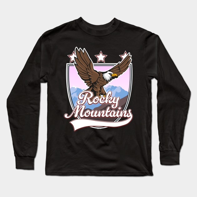 Rocky Mountains logo Long Sleeve T-Shirt by nickemporium1